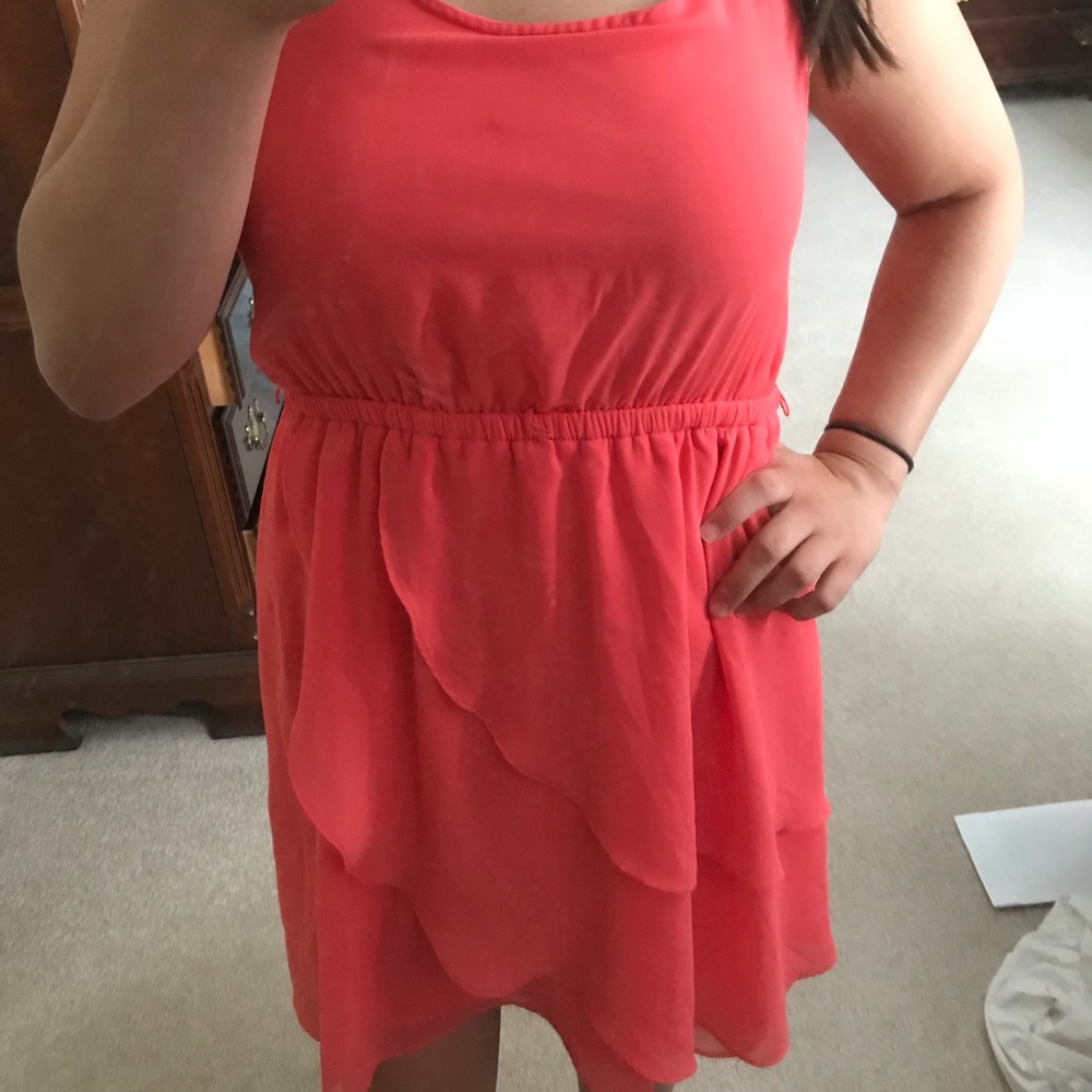 Peachy-orange dress